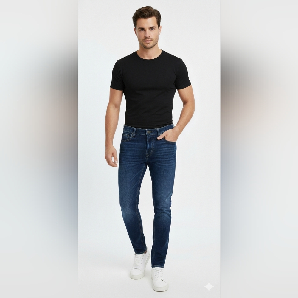 Hollister Men's Jeans 32 X 34 Blue Stretch Skinny Epic Flex
